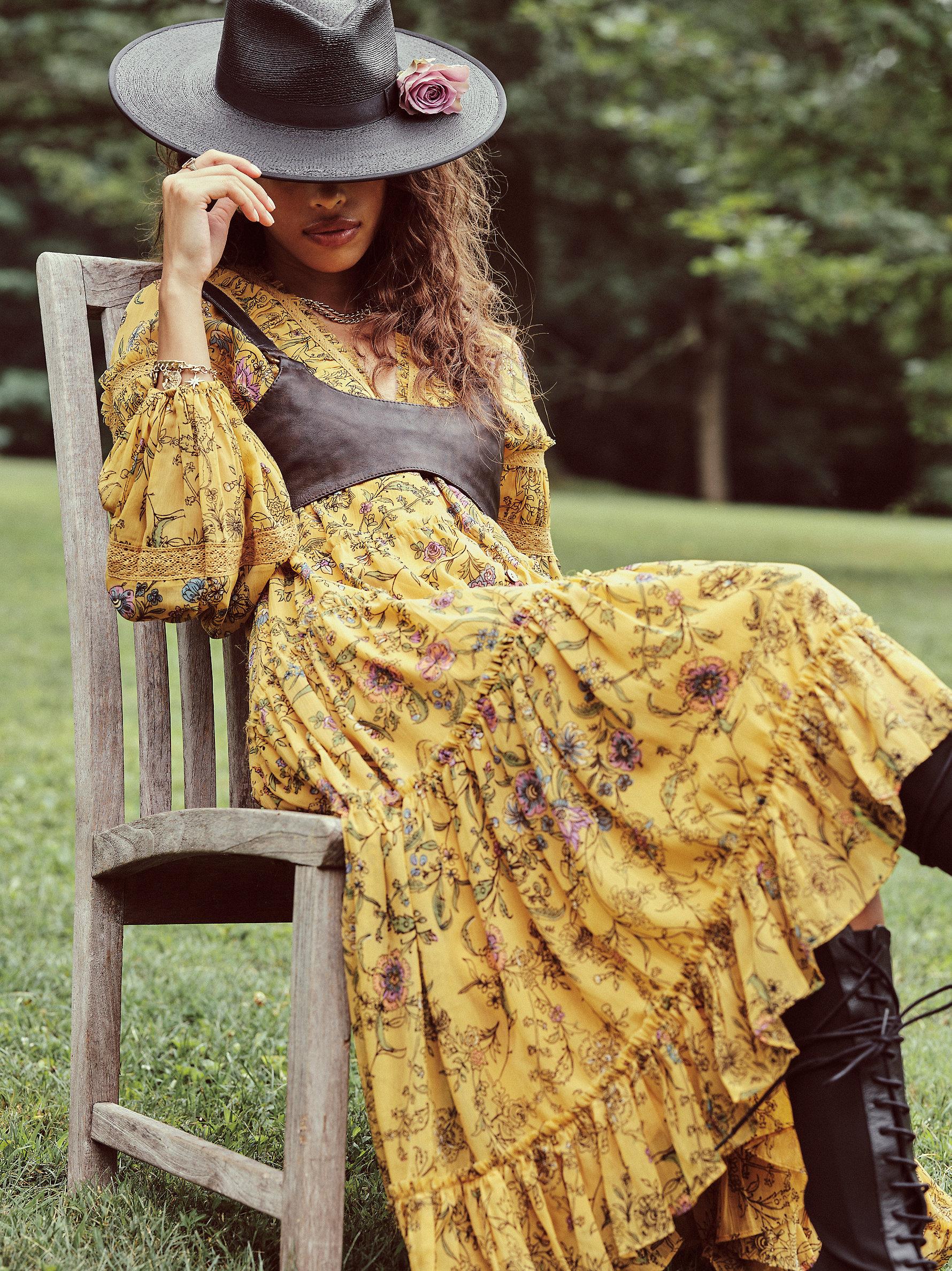Free People Cassis Printed Chiffon 