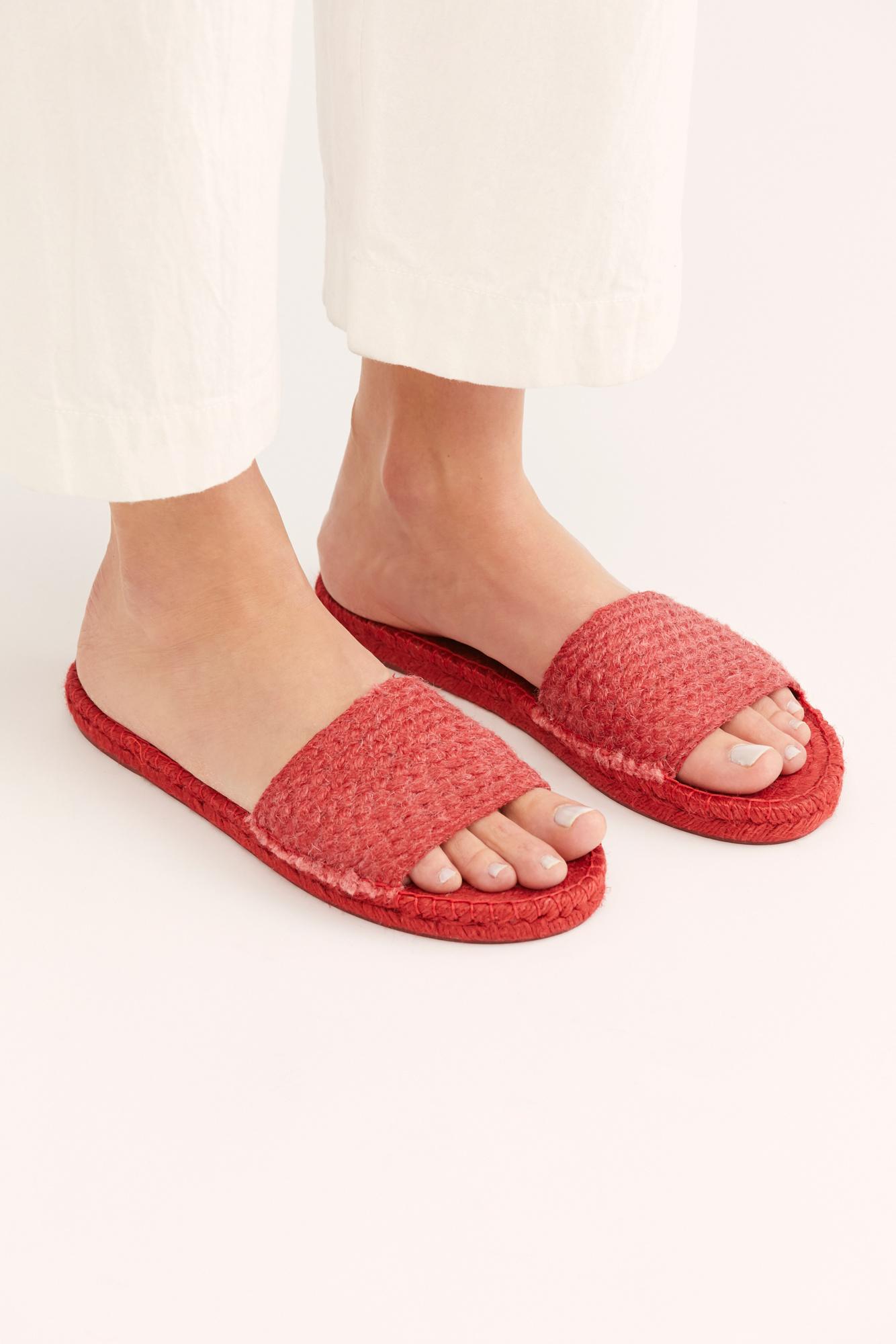 free people red sandals