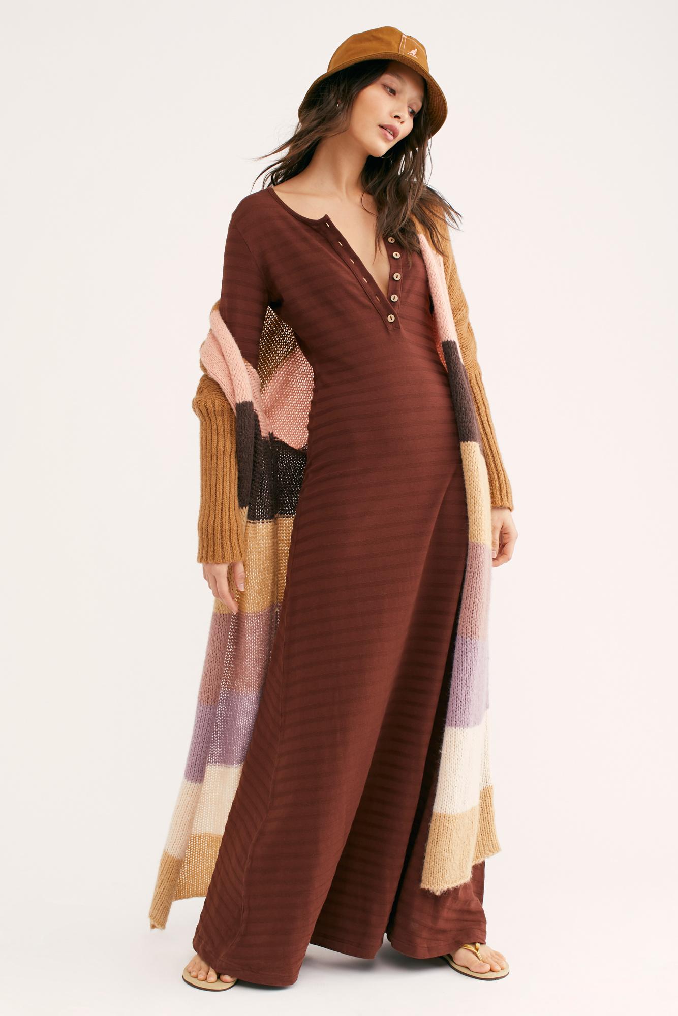 tan spot dress