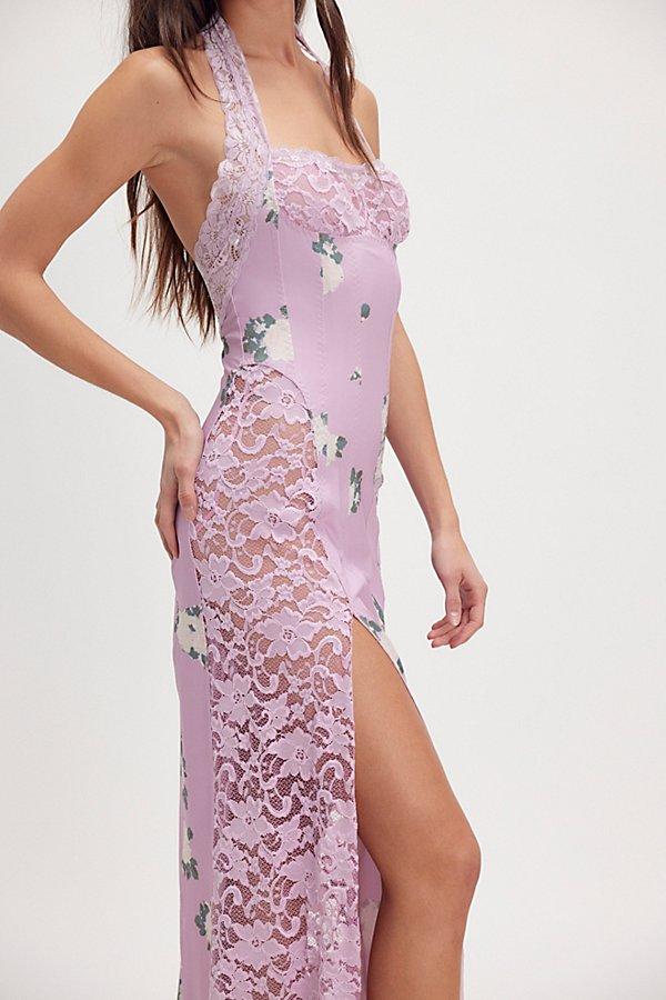 Free People Love You Most Printed Maxi Slip in Purple | Lyst