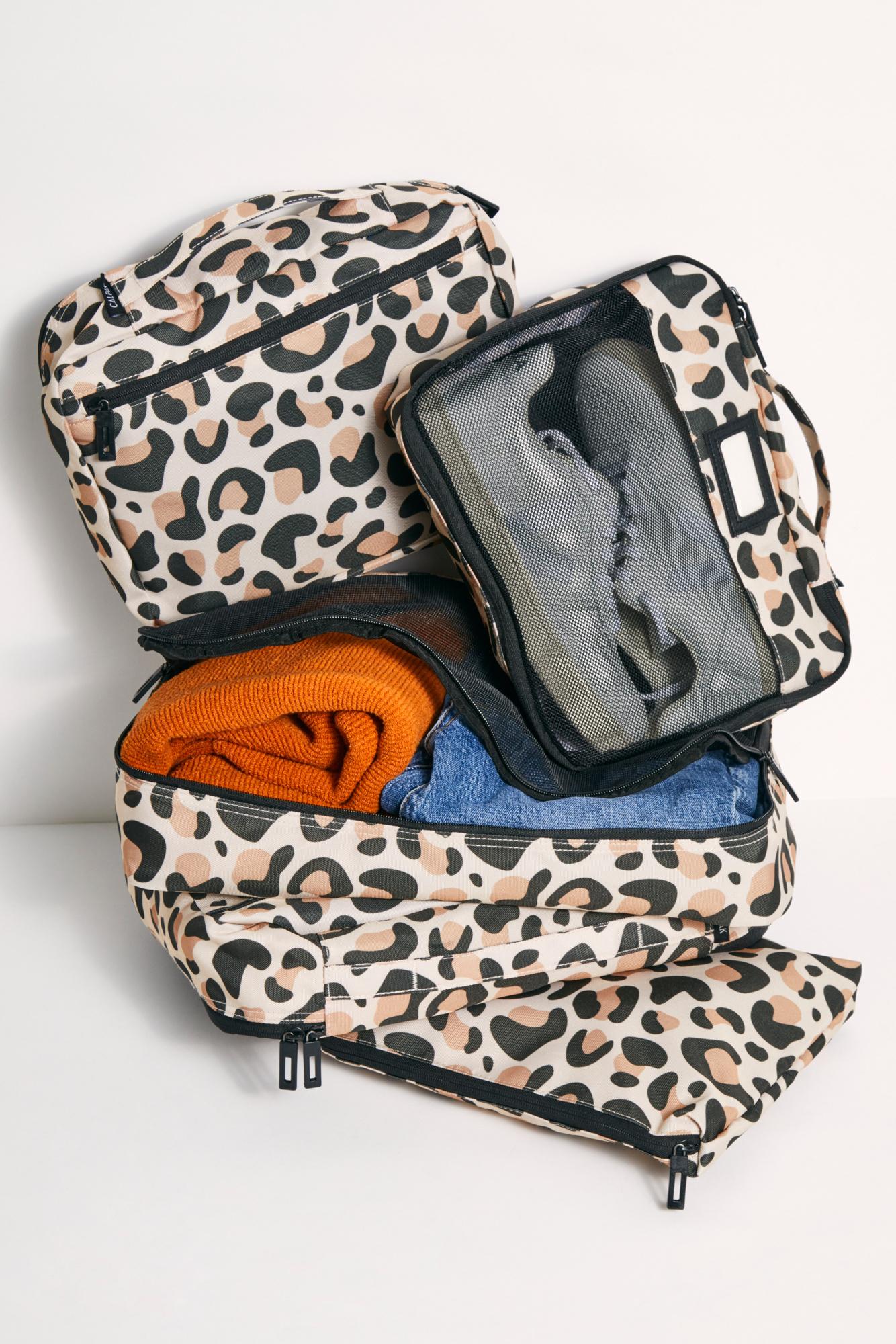 calpak leopard packing cubes