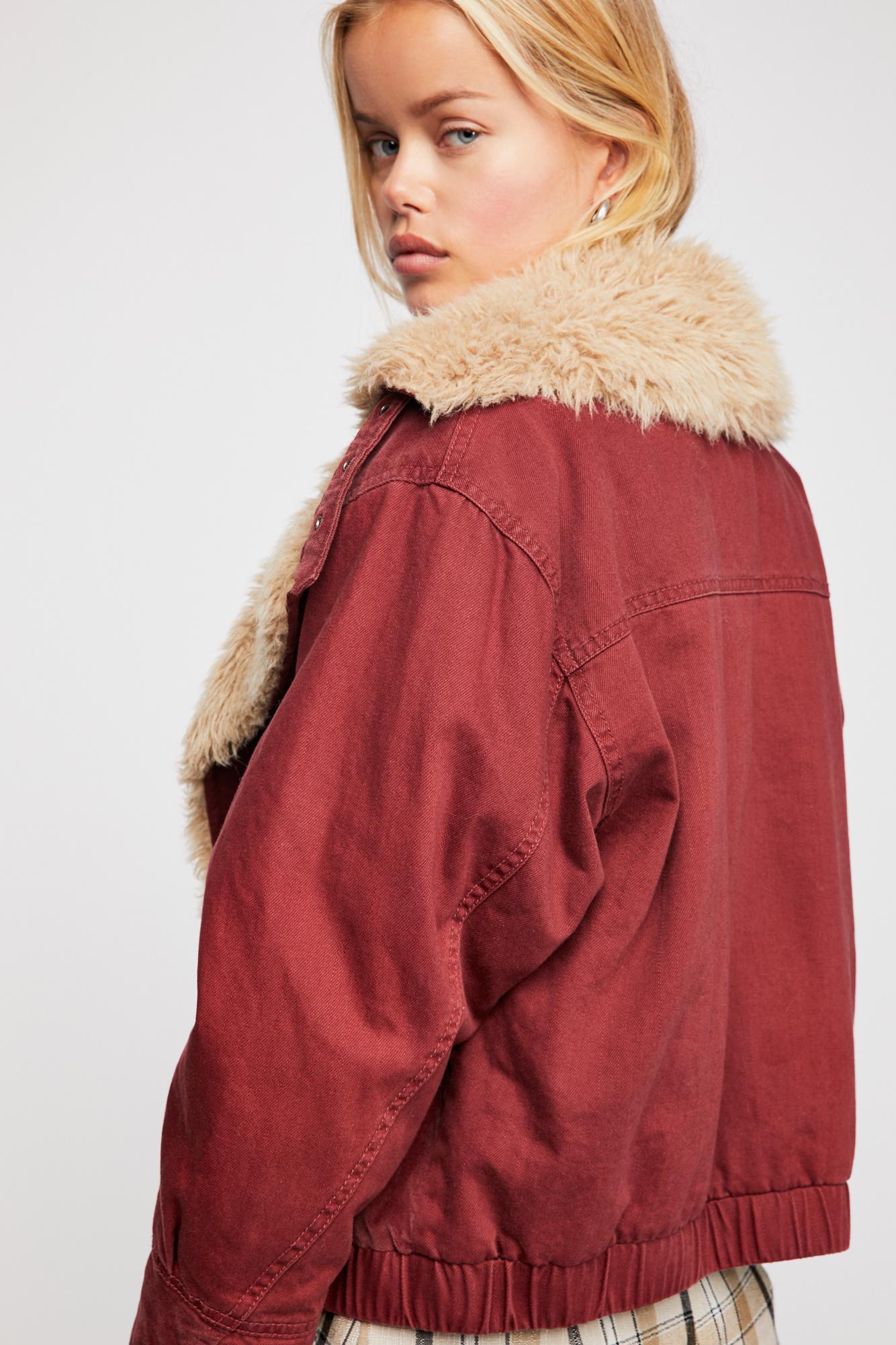 free people owens sherpa denim jacket