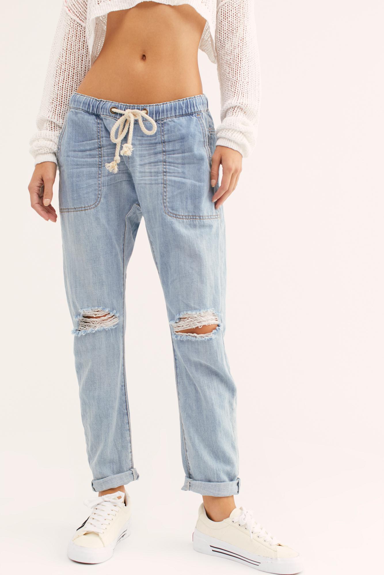 one teaspoon drawstring jeans