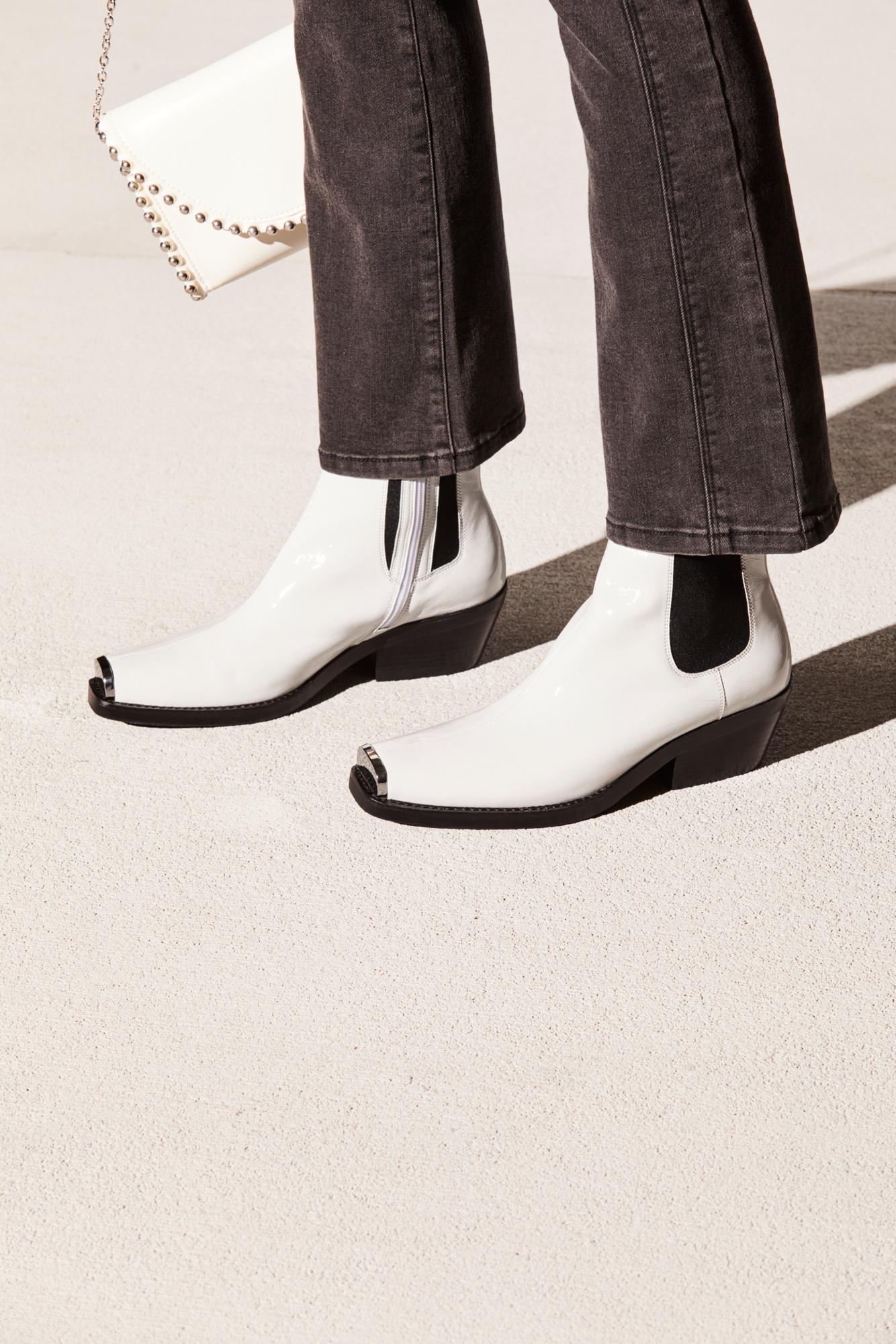 Free People Brisbane Chelsea Boot By Jeffrey Campbell in White | Lyst