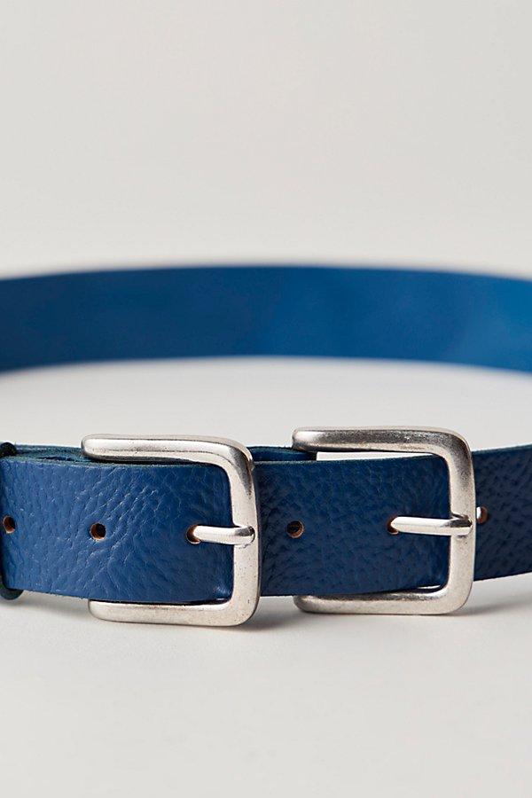 Free People Sabo Double Buckle Belt in Blue | Lyst