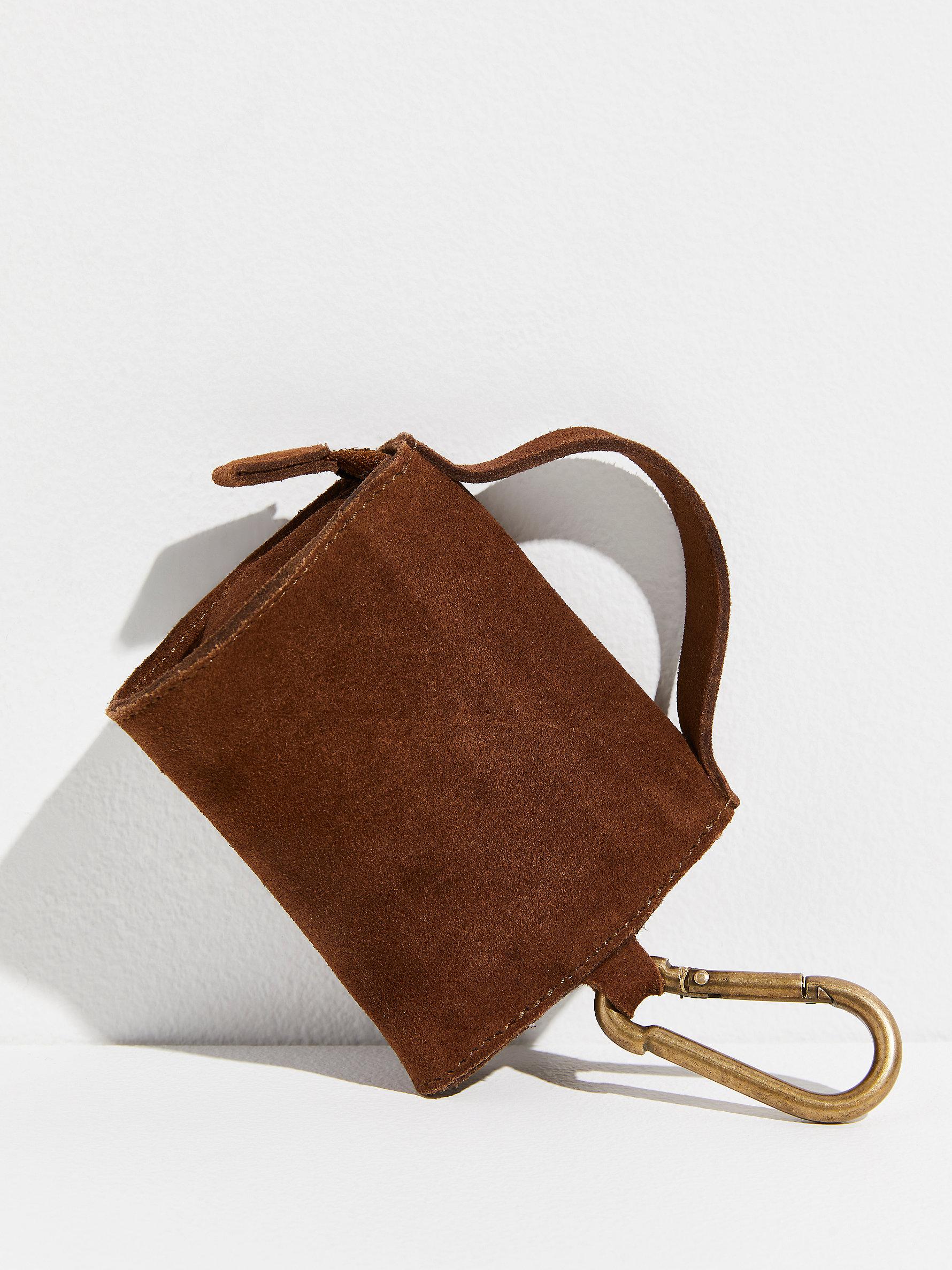 Free People Leather Mini Satchel Clip In Cognac Brown Lyst