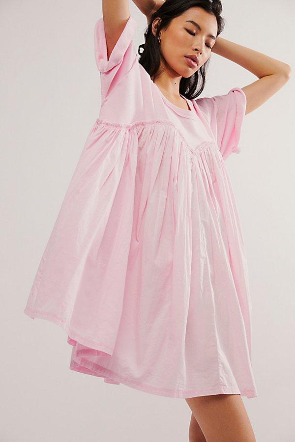 catalina mini dress pink Catalina Smocked Linen Mini Dress