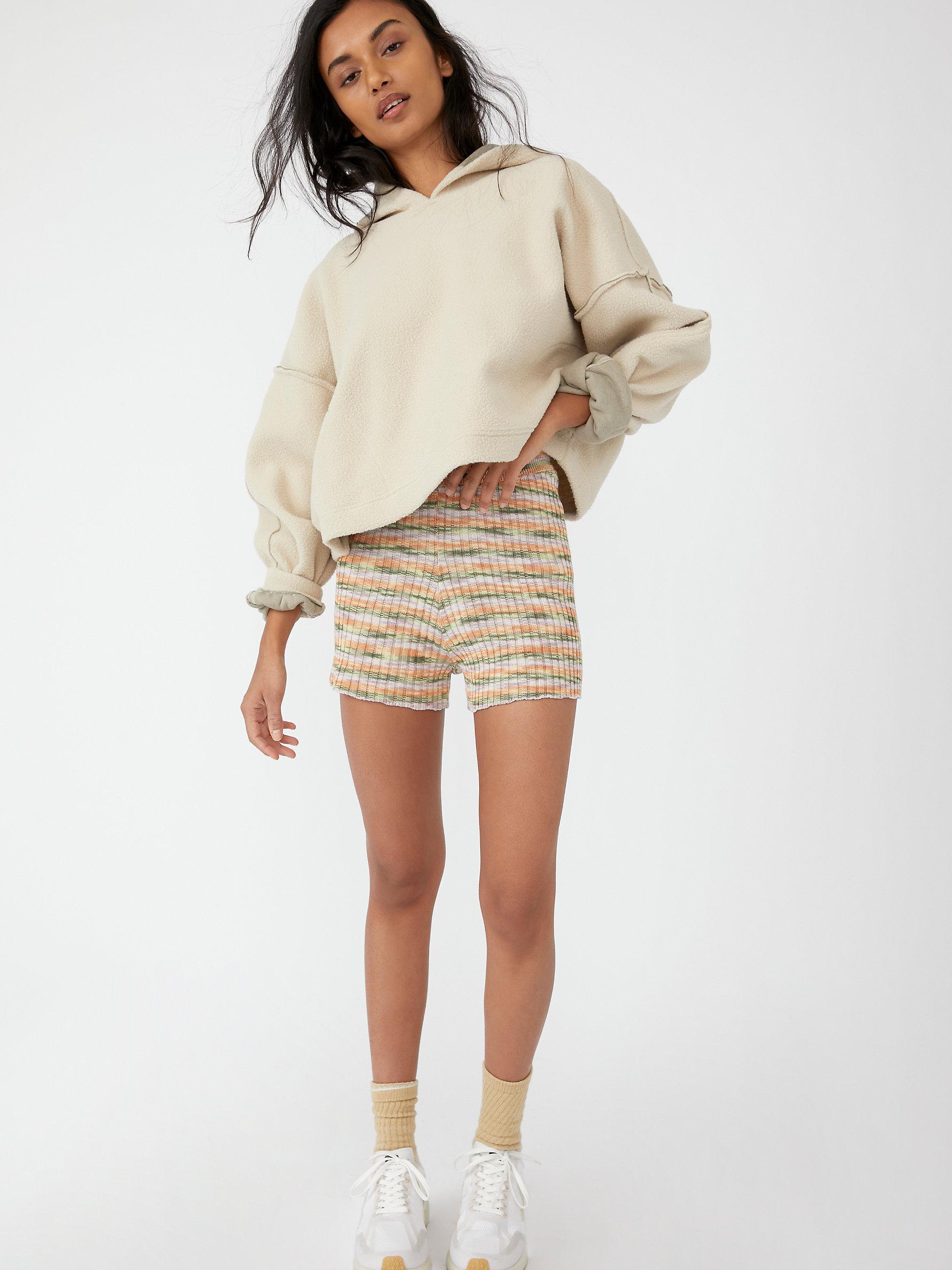 Free People Aquarius Sweater Shorts in Natural | Lyst