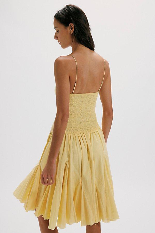 free people yellow beaded dress Free People Fp One Frida Midi Dress in Yellow