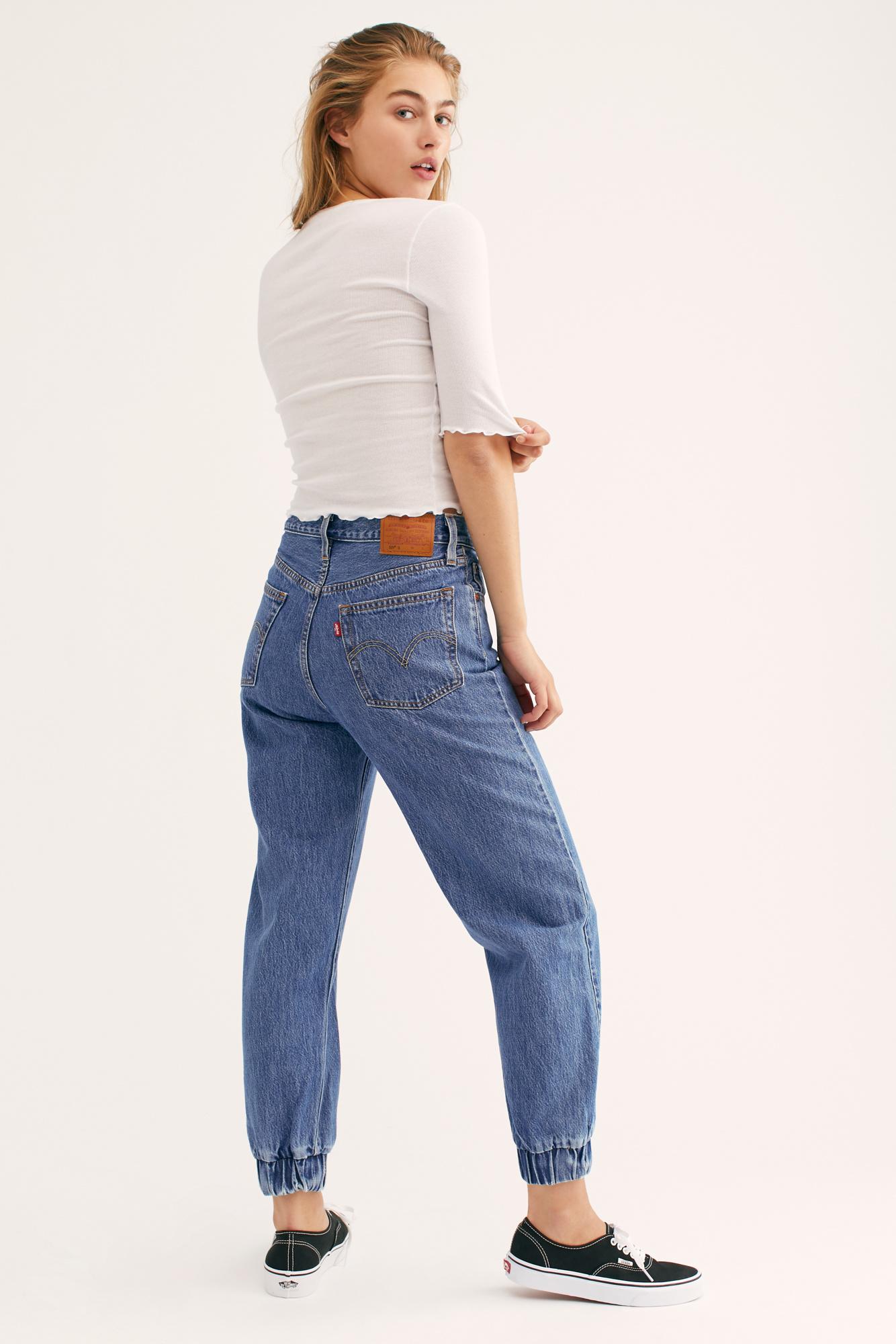 Free People Levi's 501 Jogger Jeans By Levi's in Blue | Lyst