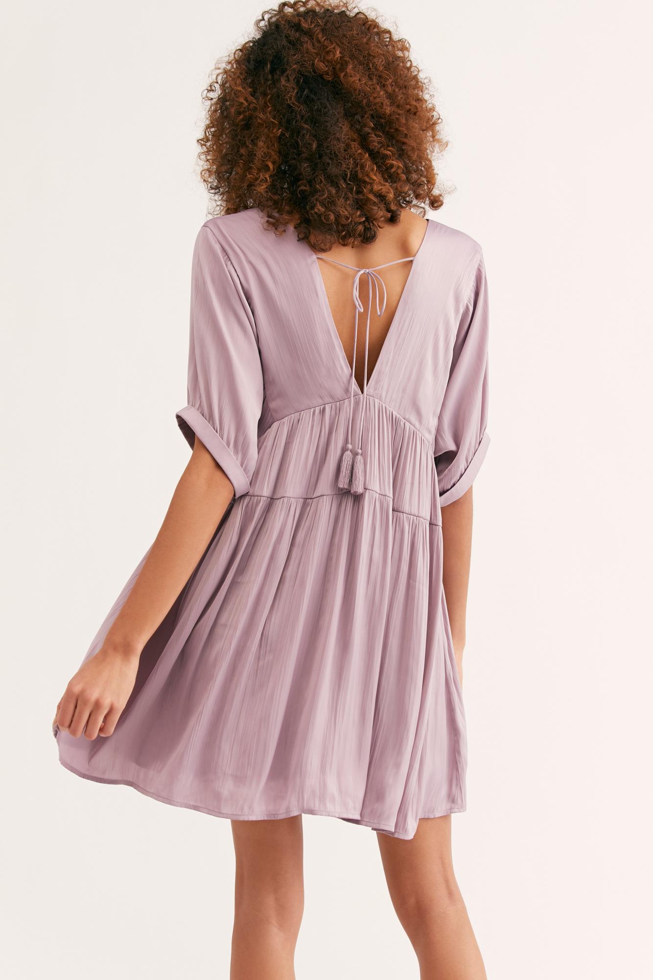 shiny sun up mini dress