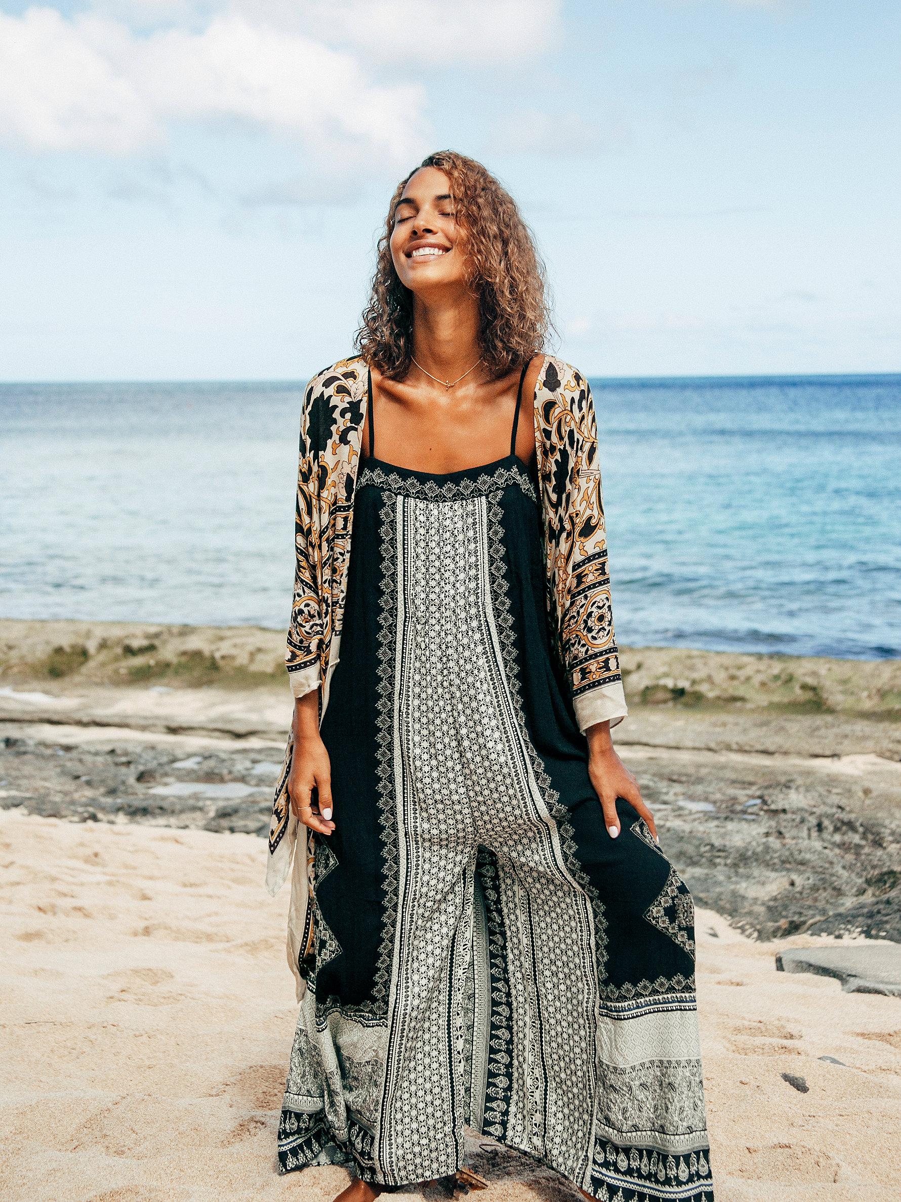 Hazel mixed print jumpsuit Clearance