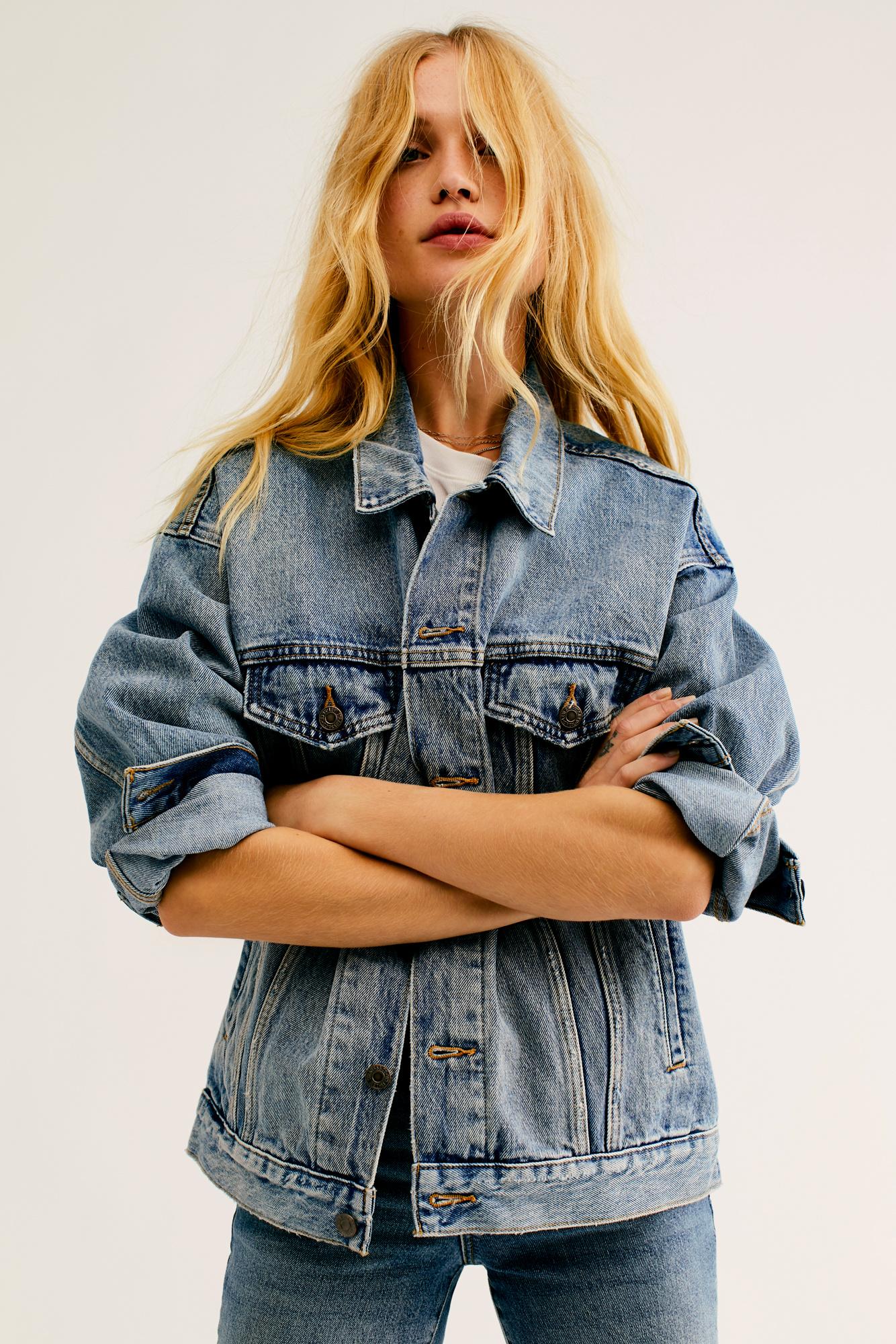 Free People Denim Dad Trucker Jacket By 