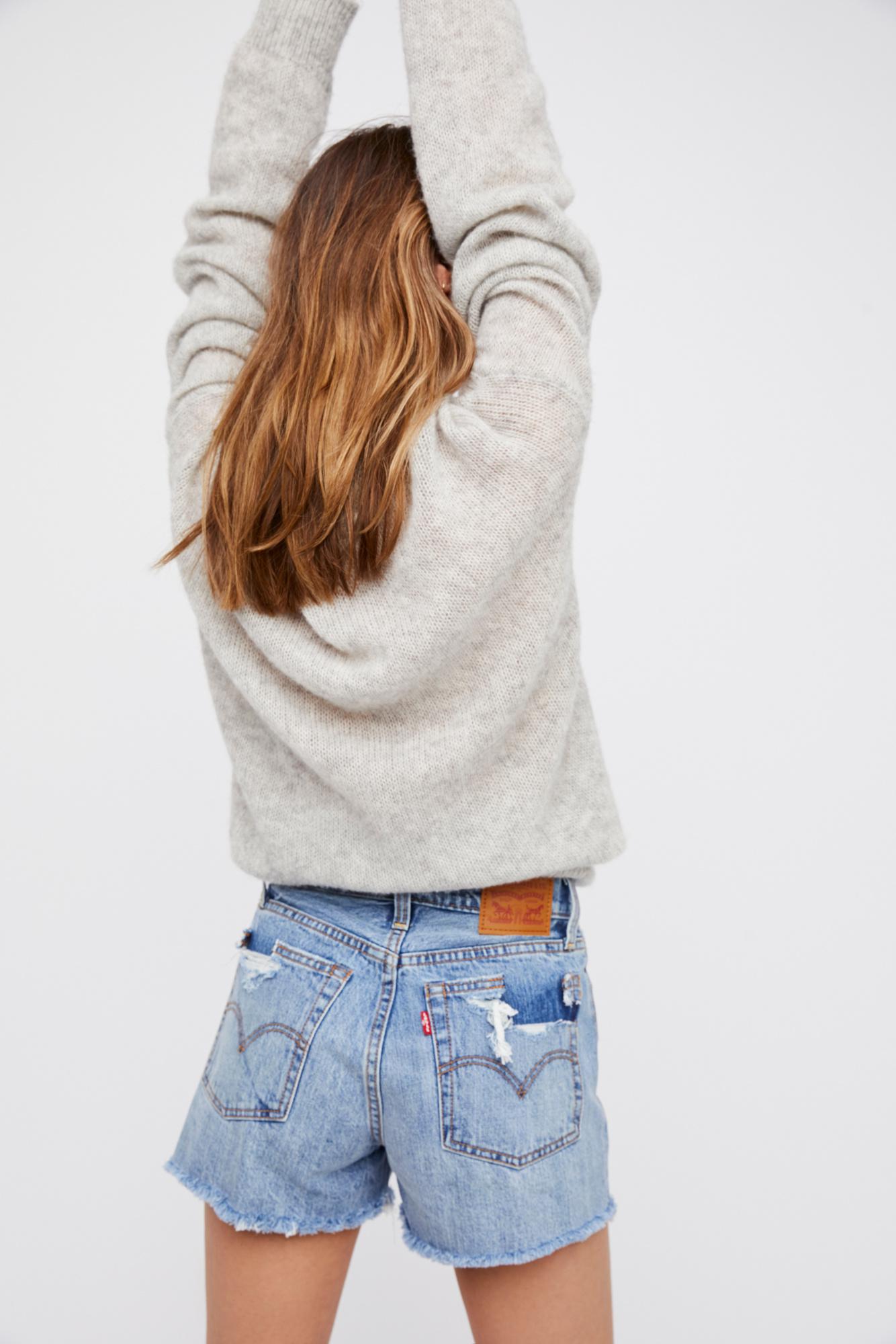 levi's wedgie high rise shorts