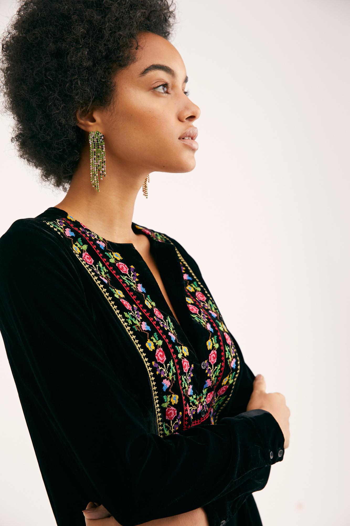 free people always forever velvet mini dress