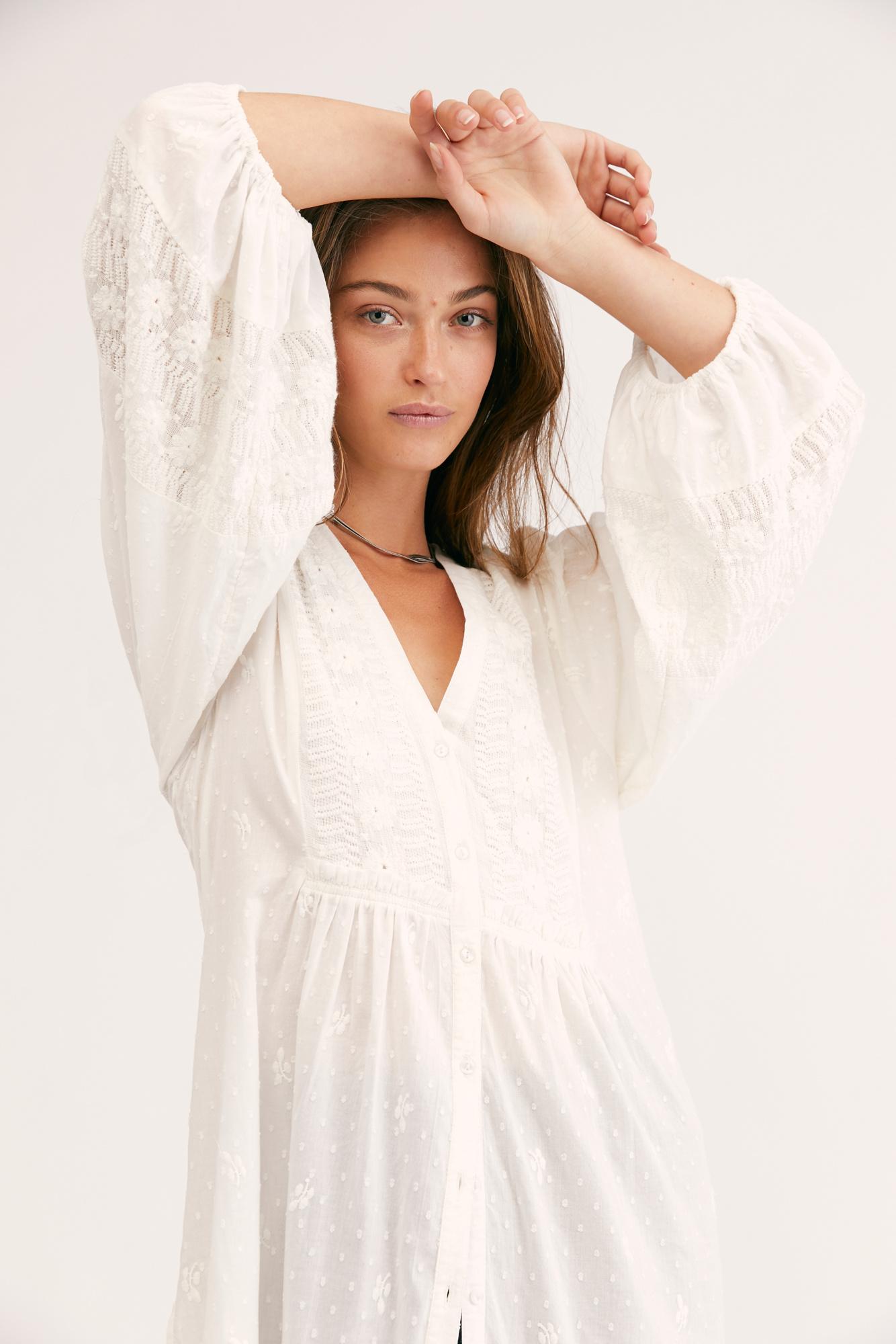 free people june bug maxi blouse