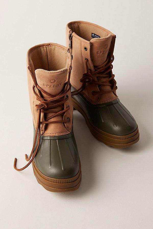 Brown and olive sperry duck boots online