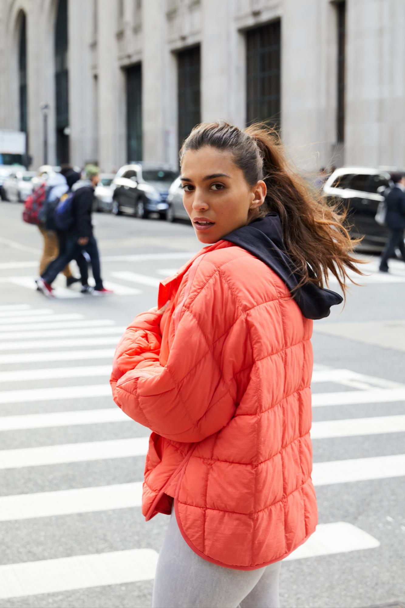 Free People Synthetic Pippa Packable Puffer Jacket By Fp Movement in Orange  - Lyst