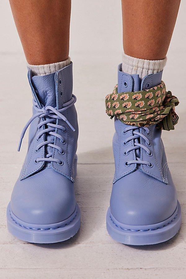 Free People Dr. Martens 1460 Mono Lace-up Boots in Blue | Lyst