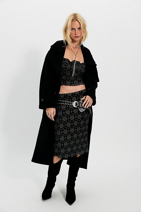 Free People Lucinda Lace Midi Skirt Set in Black | Lyst