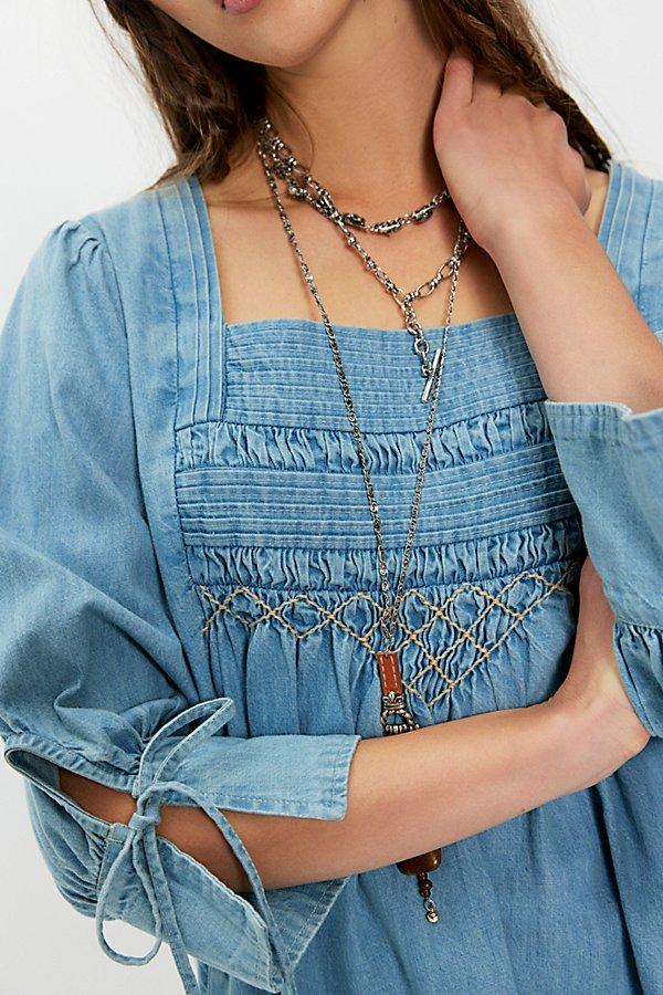 sonora denim mini dress Free People Sonora Denim Mini Dress