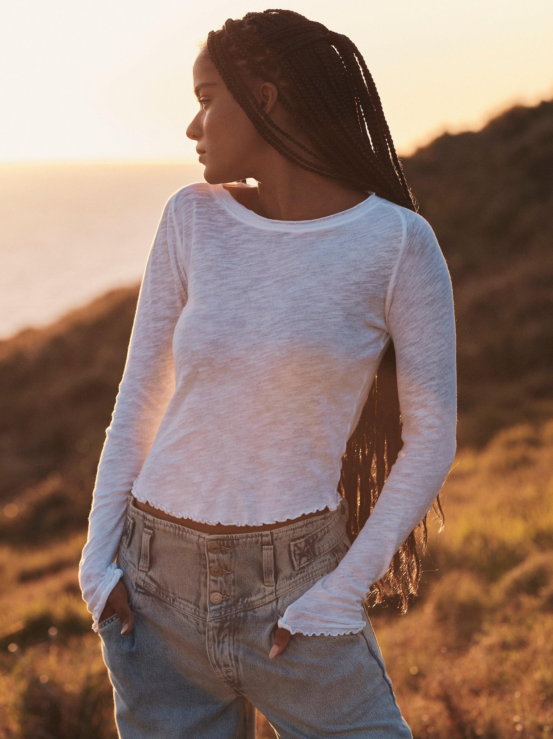 Free People Care Fp Be My Baby Long Sleeve in White | Lyst