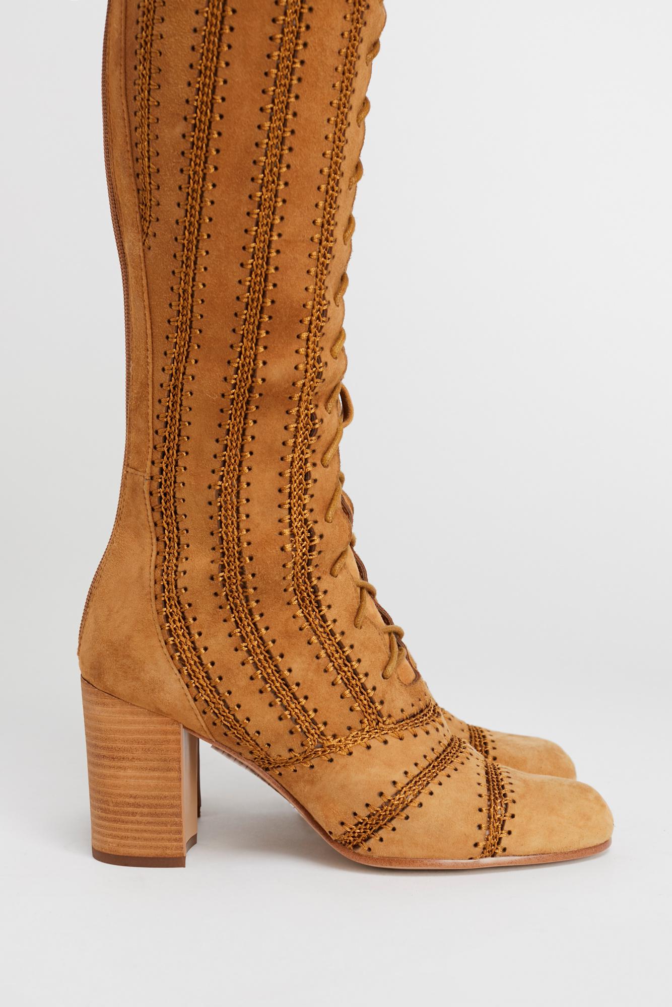 Free People Suede Blaire Laceup Boot By Silent D in Brown Lyst