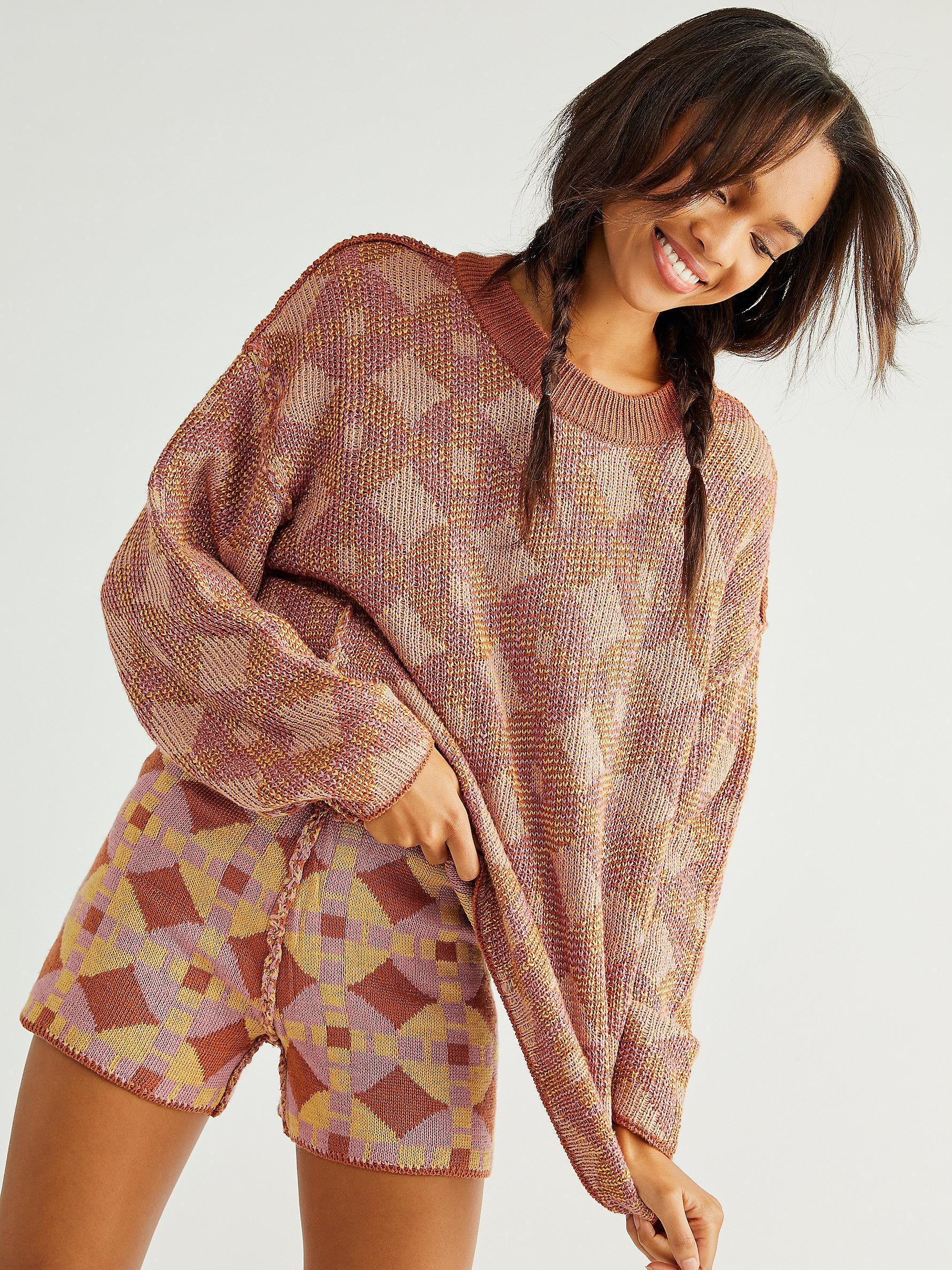 Free People Malibu Pattern Sweater Set in Brown Lyst