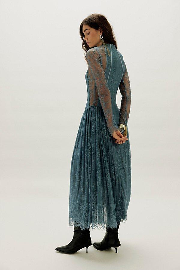 chinese dress ladies Violetta Lace Dress Steel – Hansen & Gretel main image 1