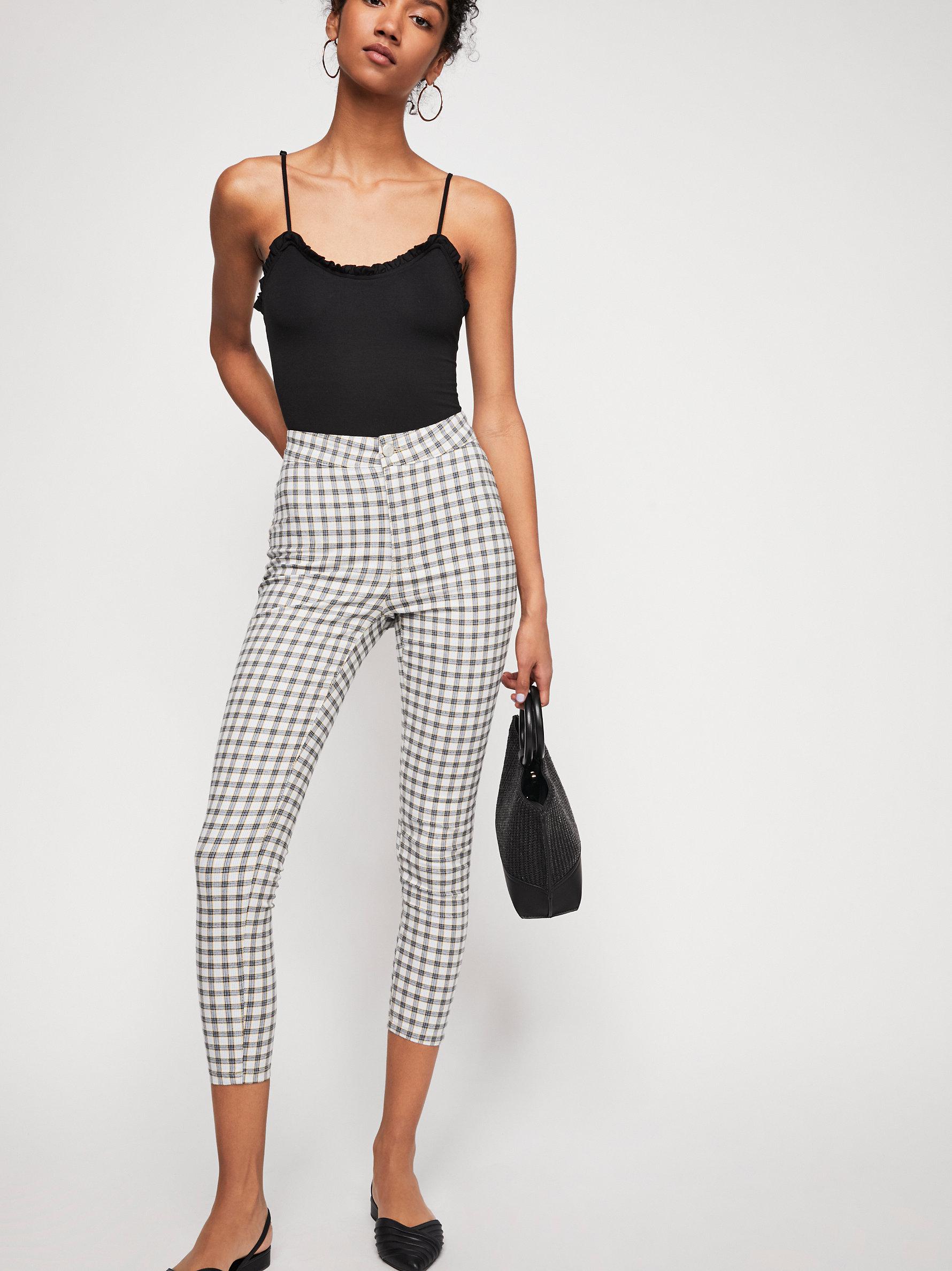 free people belle printed skinny pants