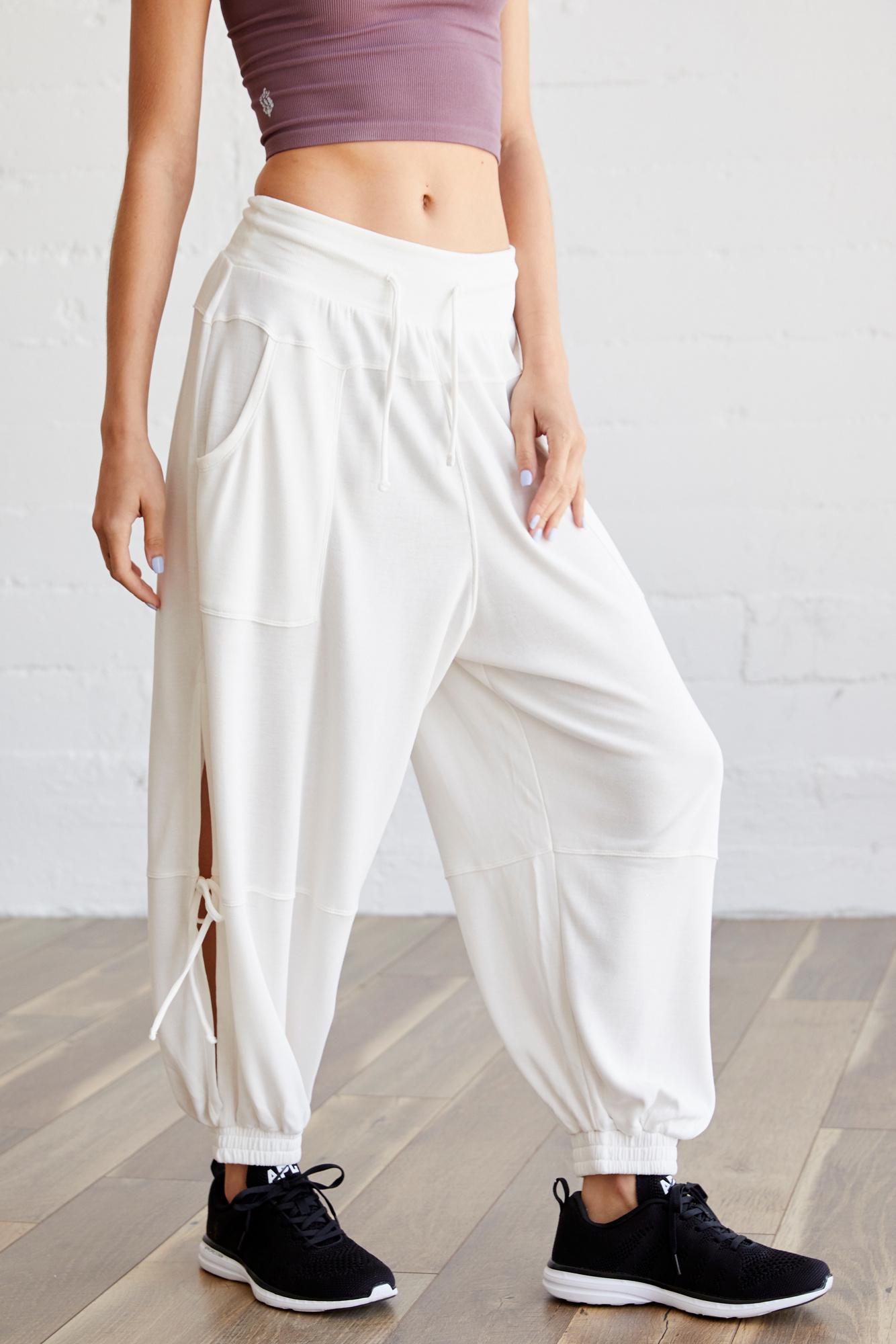 Sweatwater Boy Harem Casual Elastic Waist Cotton Solid Color Jogger Pants