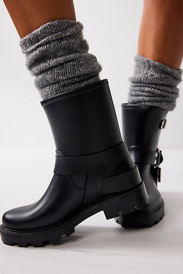 Jeffrey campbell top black rain boots