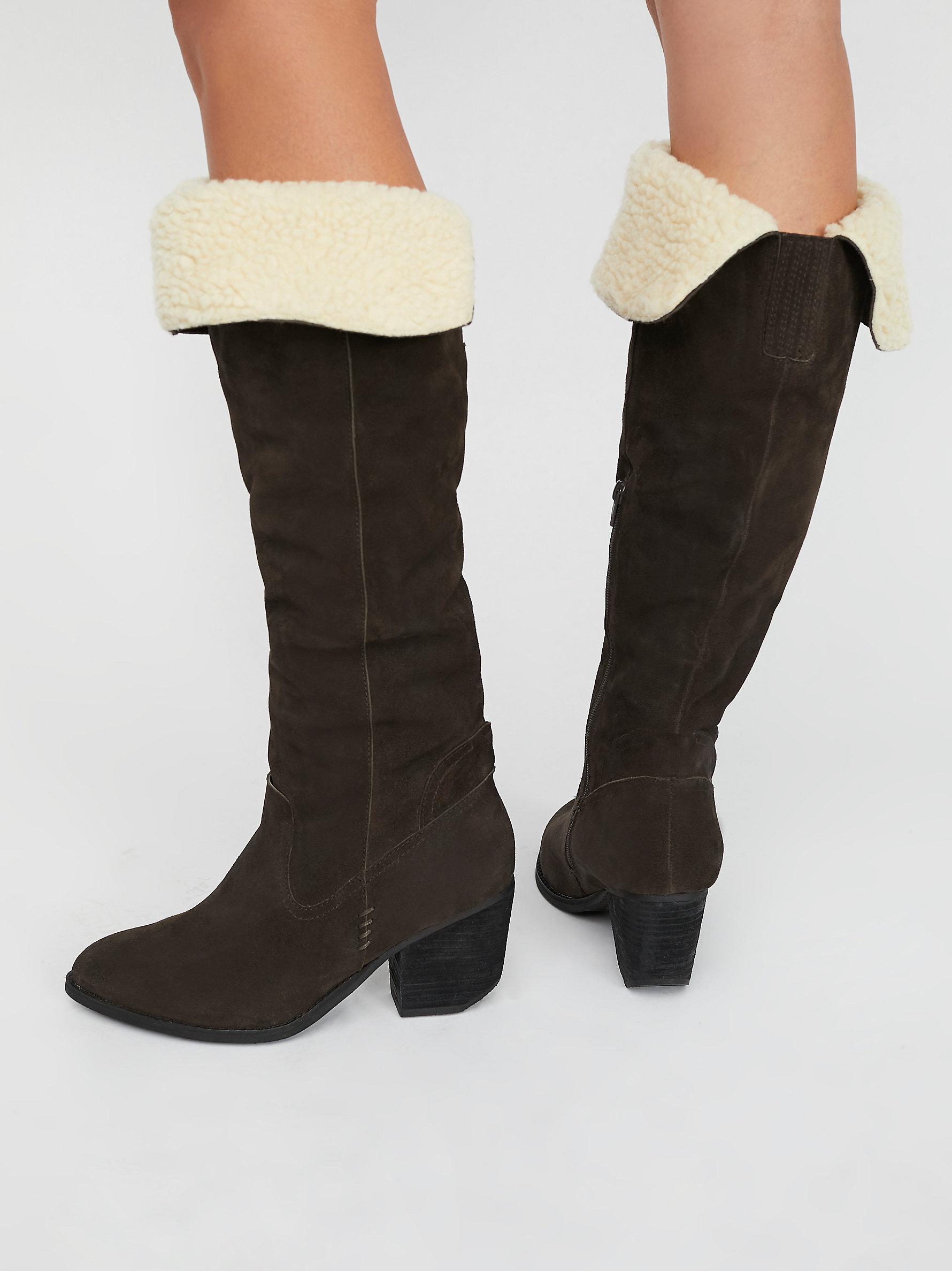 Free People Shoes Boots Oakmont Over The Knee Boot In Red Lyst