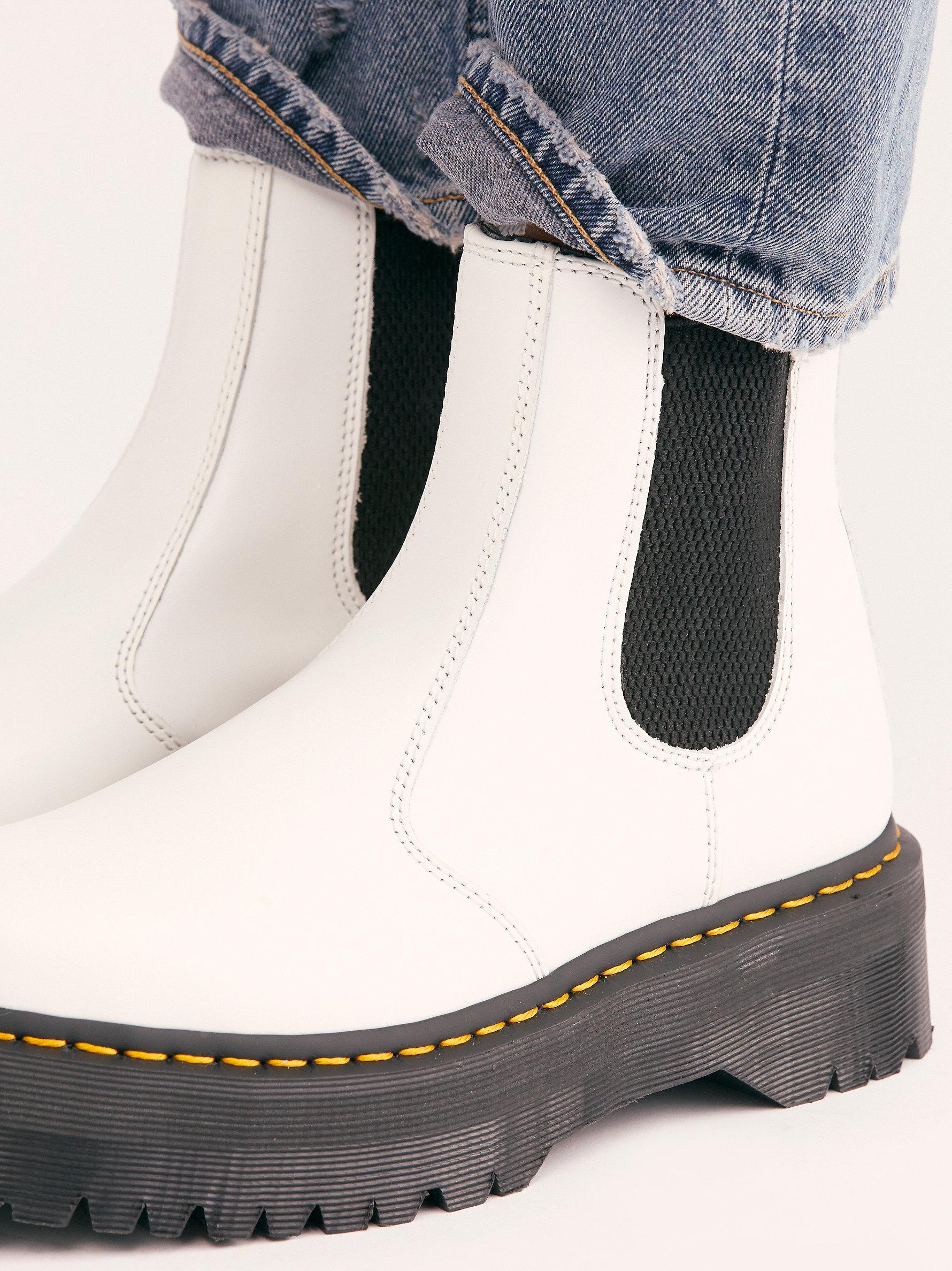 white 2976 quad chelsea boots