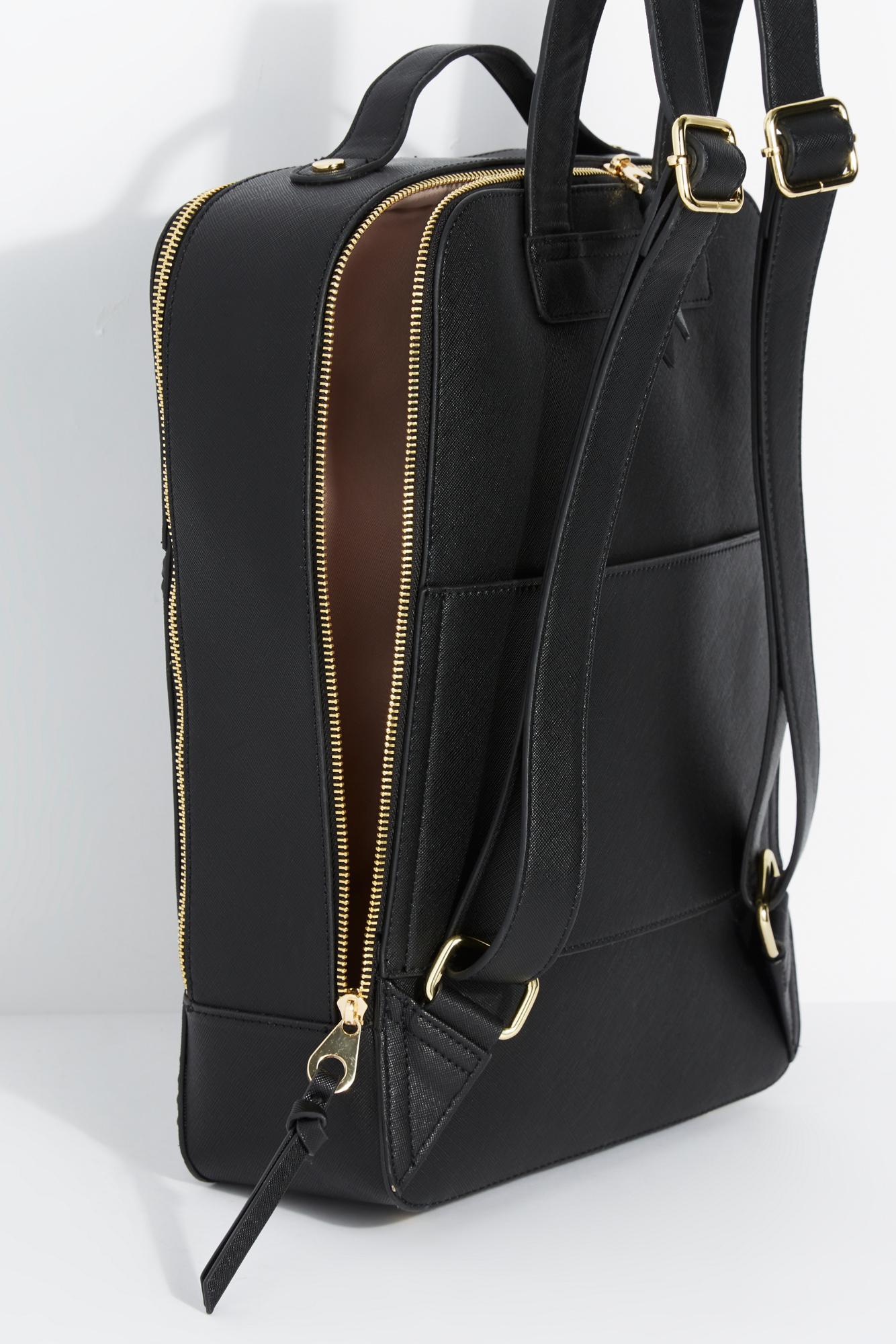 Kaya faux leather laptop backpack best sale