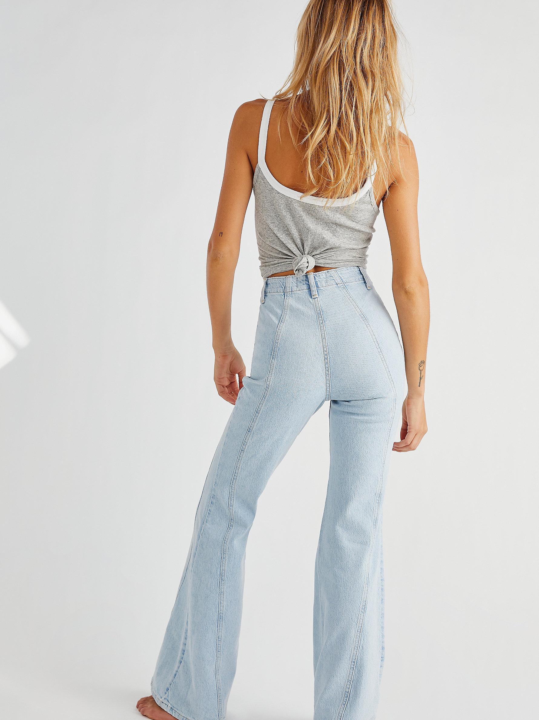 Free People Florence Flare Jeans in Blue | Lyst