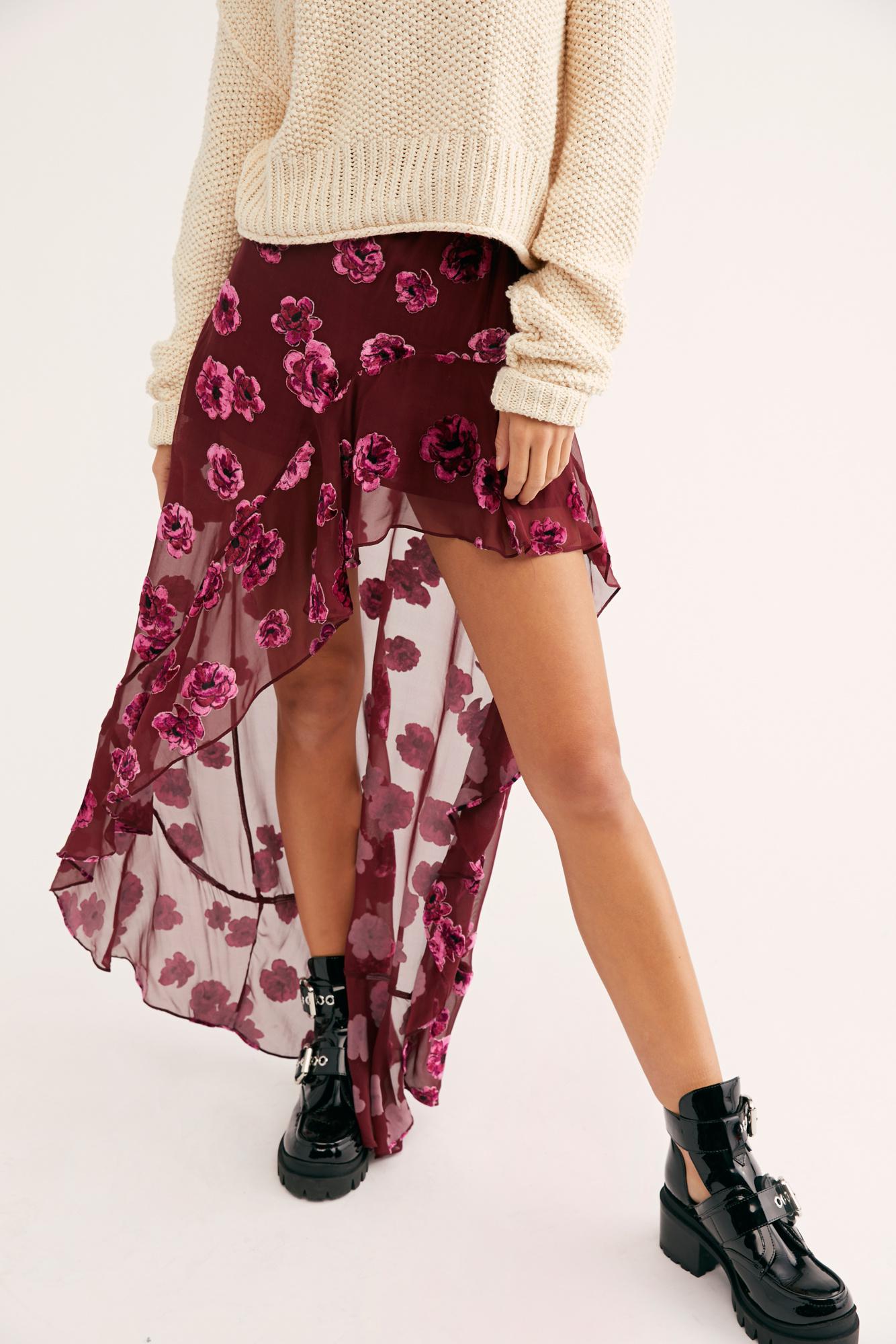 sophie velvet floral midi dress