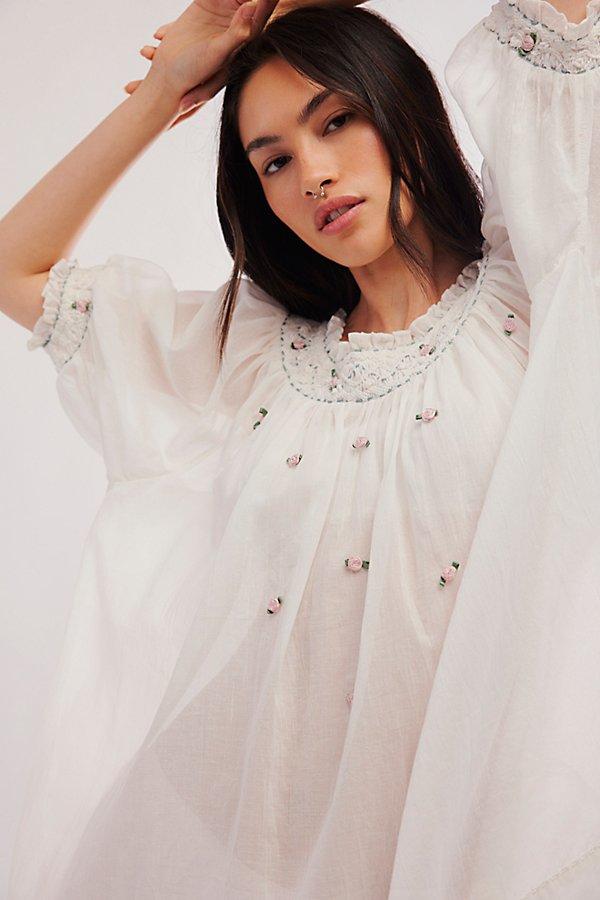 sachin and babi light blue dress ASOS EDITION embroidered flutter sleeve wedding dress, White main image 0