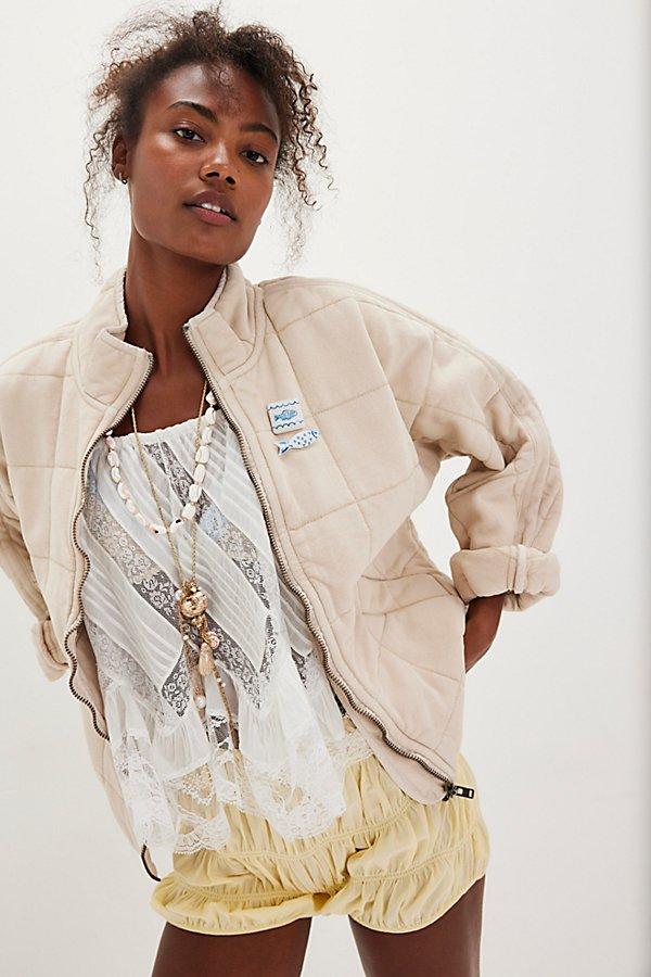 AUTH Free People Dolman Quilted Knit Jacket MOSS | eBay