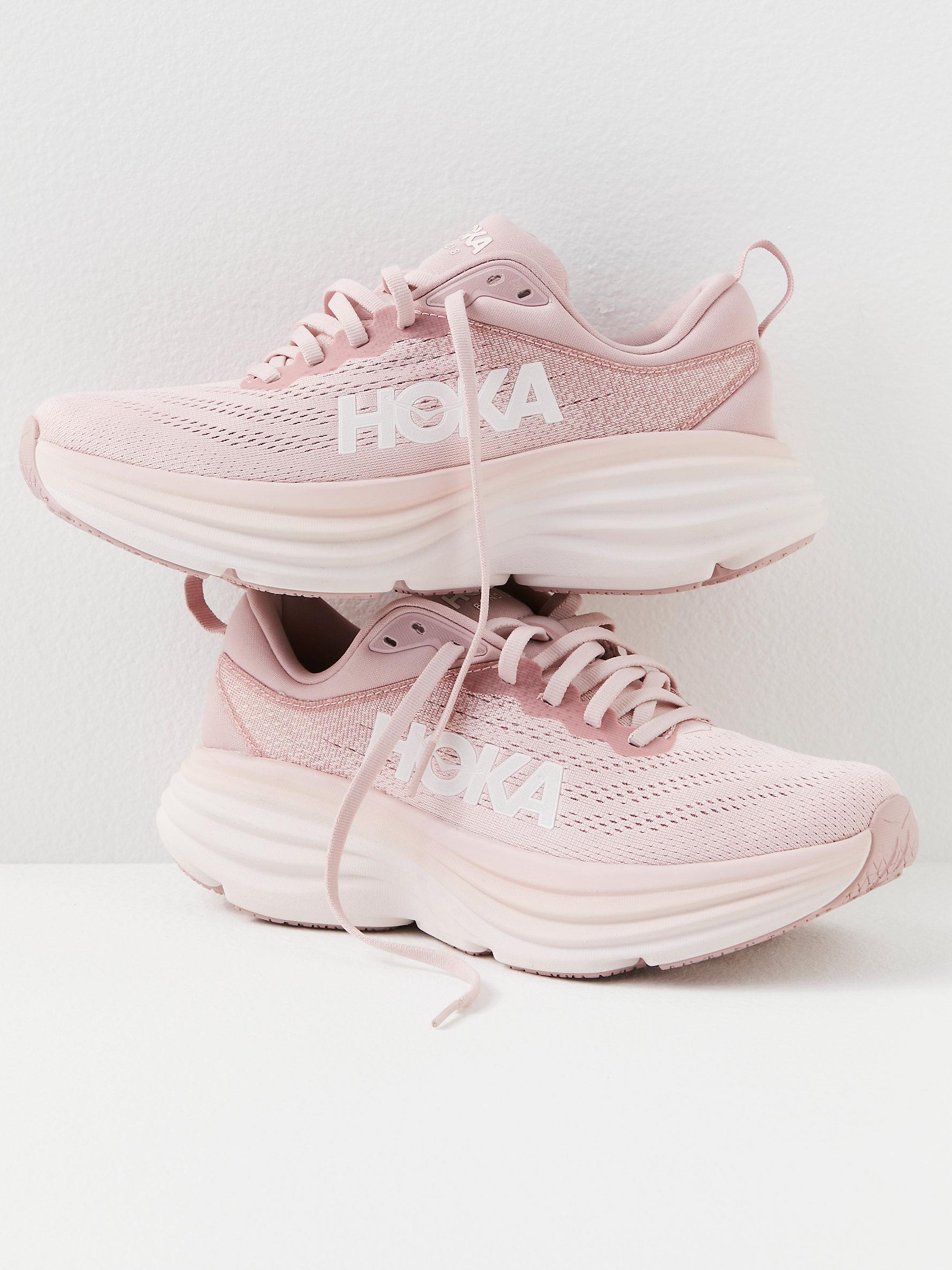 Free People Hoka Bondi 8 Sneakers in Pink | Lyst