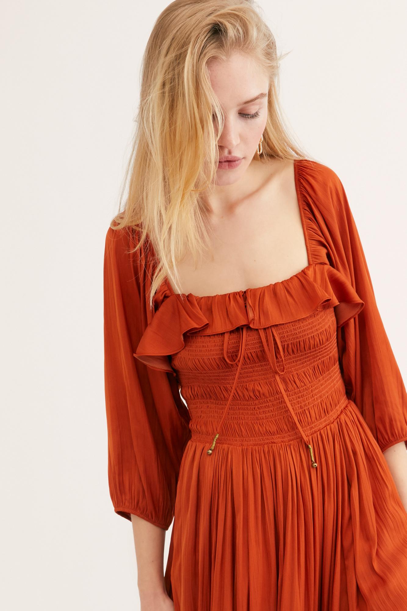 shiny oasis midi dress