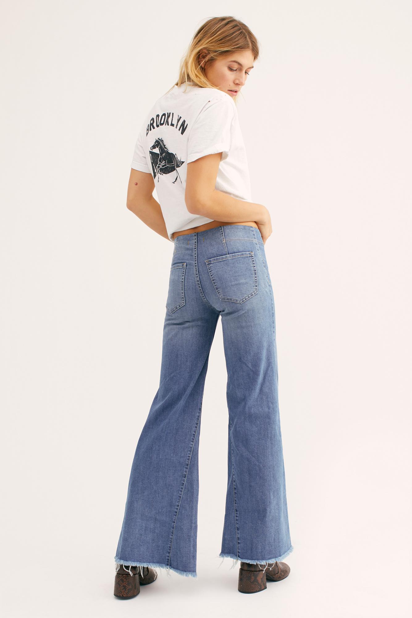 pull on bell bottom jeans