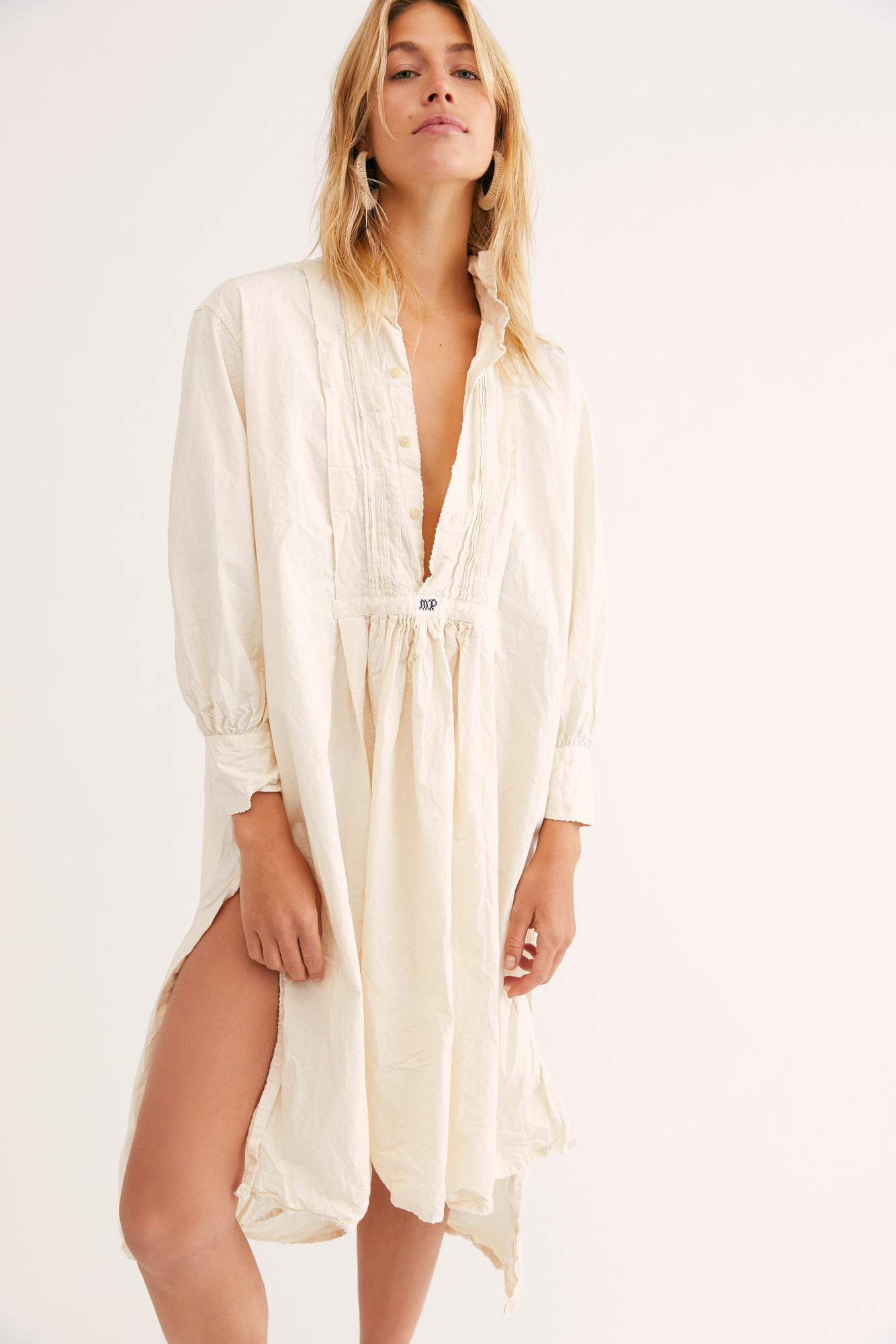 Free People Cotton Cordelia Night Shirt By Magnolia Pearl in Natural - Lyst