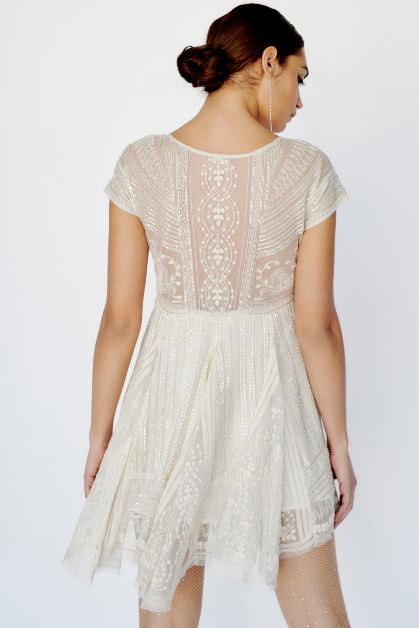 victoria embellished mini dress