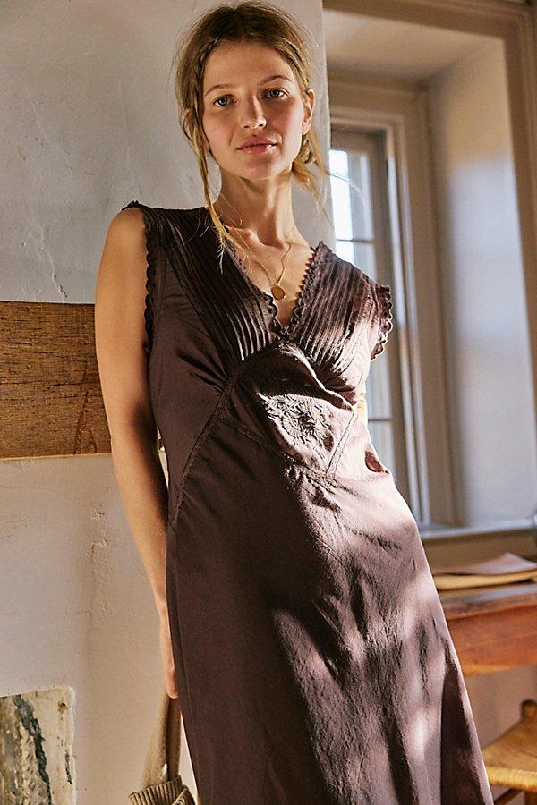 free people brown slip dress Little Bit Dramatic Maxi Dress Dark Chocolate main image 1