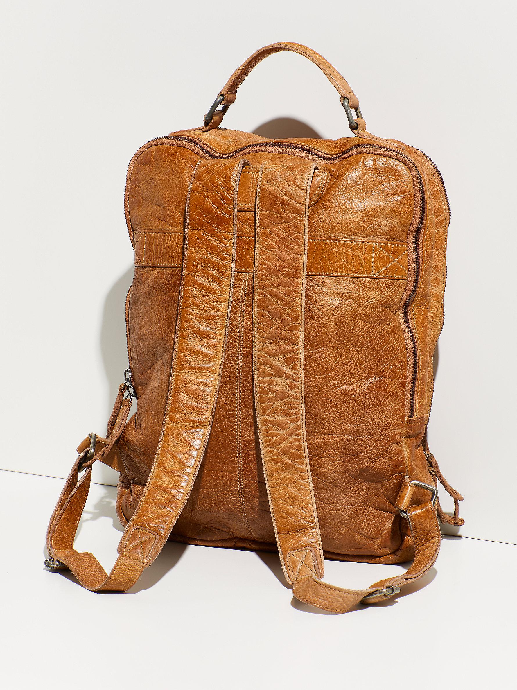slouchy leather backpack