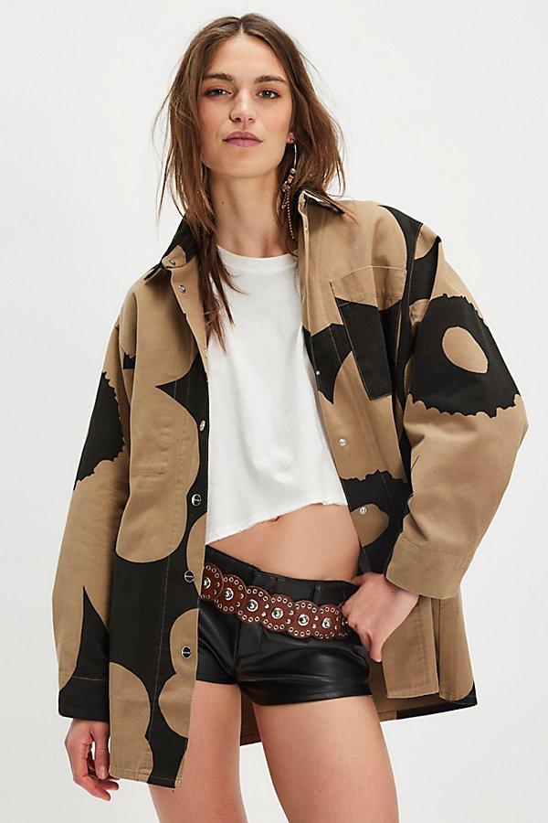 Marimekko Abstraktio Unikko Shirt in Black | Lyst