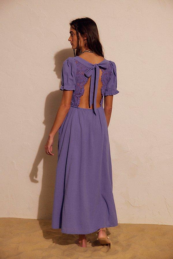 Free People All You Need Is Lace Midi Dress in Purple | Lyst