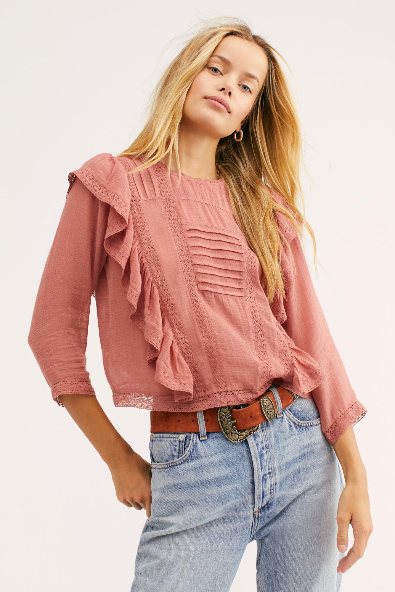 free people ruffle top