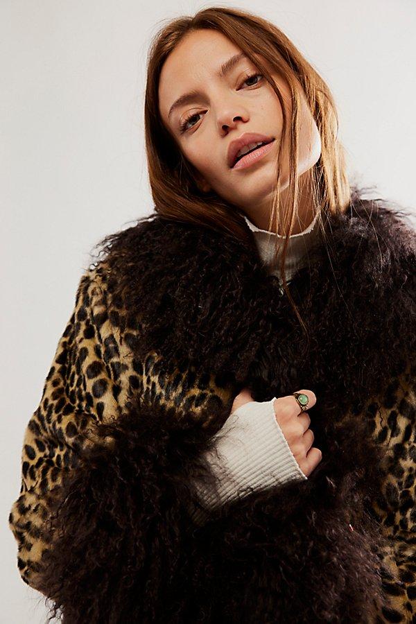 Charlotte Simone Tammy Coat Jacket At Free People In Dotty/brown